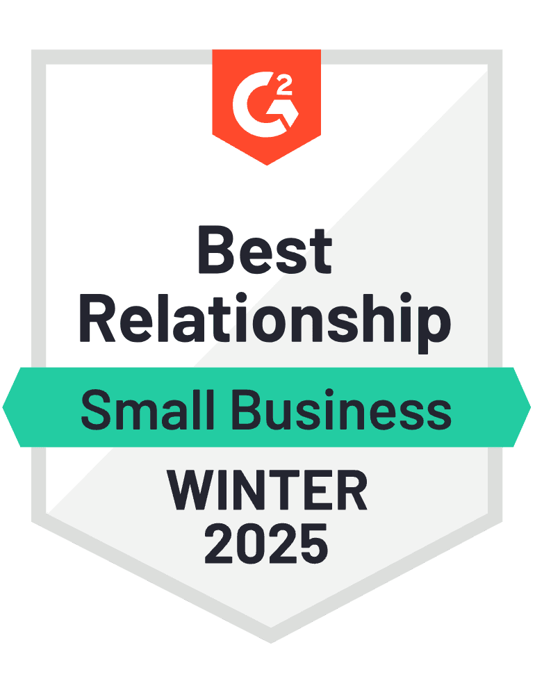 G2 Best Relationship Small Business Winter 2025