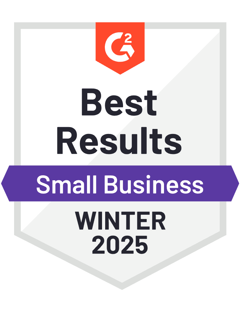 G2 Best Results Small Business Winter 2025