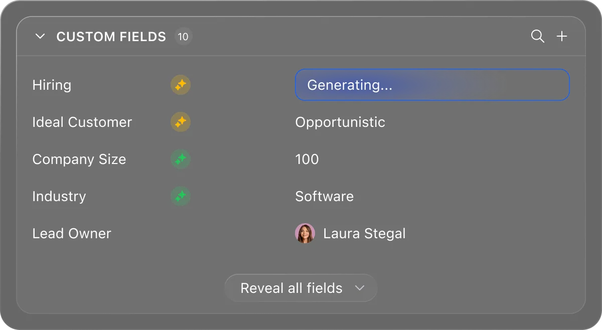 Close custom fields — re-engaged cold leads