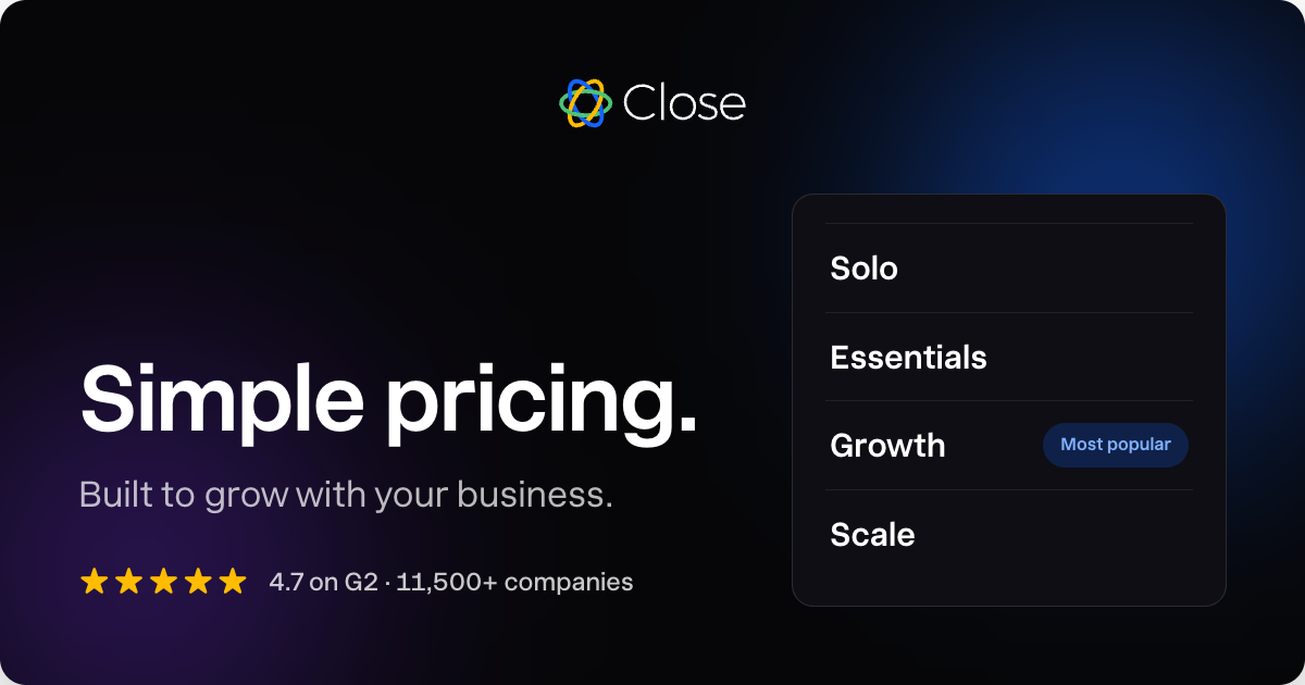 Close product screenshot